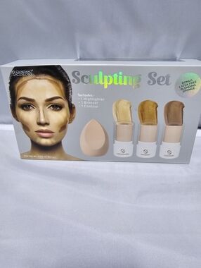 Facial Contour Sculpting Set - Highlight, Bronzer & Contour in Neutral Tones